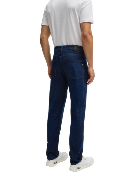 BOSS Straight Leg Jeans, Navy - view 2, Navy