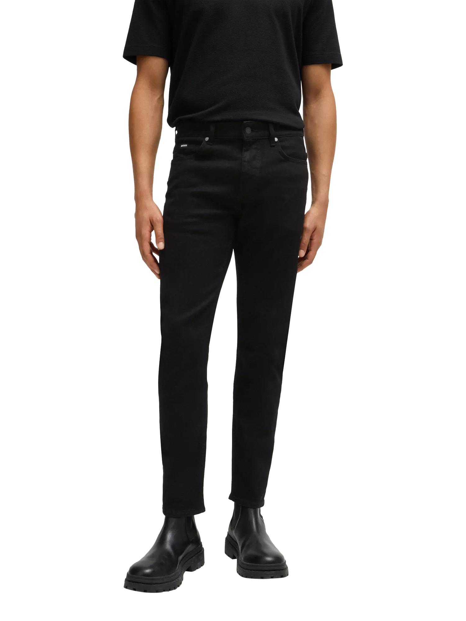 HUGO BOSS BOSS Delaware Slim Fit Denim Jeans, Black