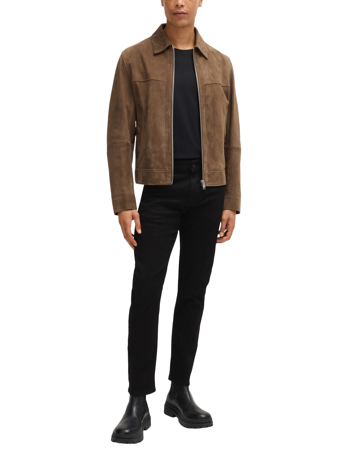 Product image 3 of 6, which shows HUGO BOSS BOSS Delaware Slim Fit Denim Jeans, Black, 33R