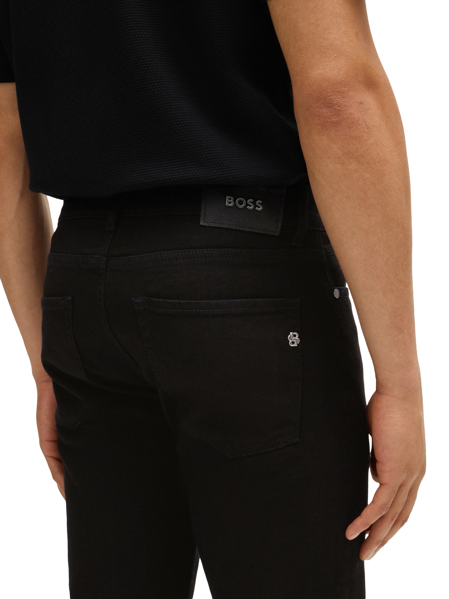 Product image 5 of 6, which shows HUGO BOSS BOSS Delaware Slim Fit Denim Jeans, Black, 33R