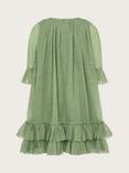 Monsoon Kids' 3D Petal Trapeze Dress, Green