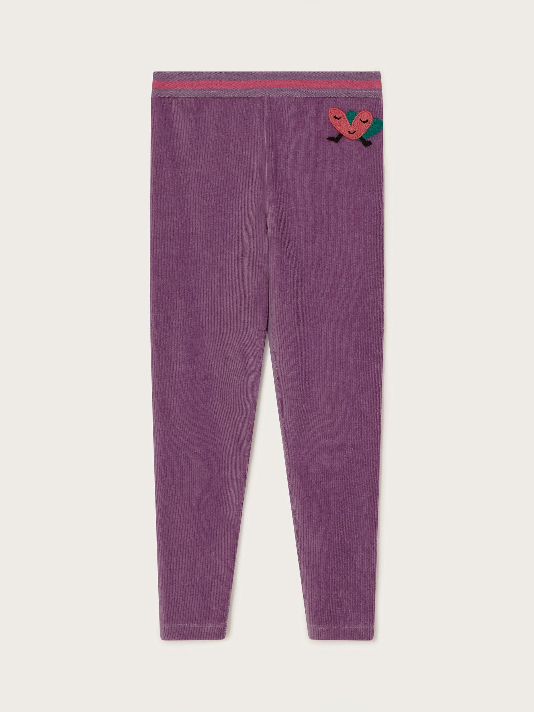 Monsoon Kids' Velour Leggings, Lilac