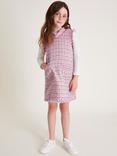 Monsoon Kids' Tweed Pinafore Dress & Top Set, Pnk/Multi