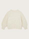 Monsoon Kids' Sparkle Bow Jumper, Oatmeal