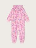 Monsoon Kids' Fairy Print Fleece Onesie, Pink