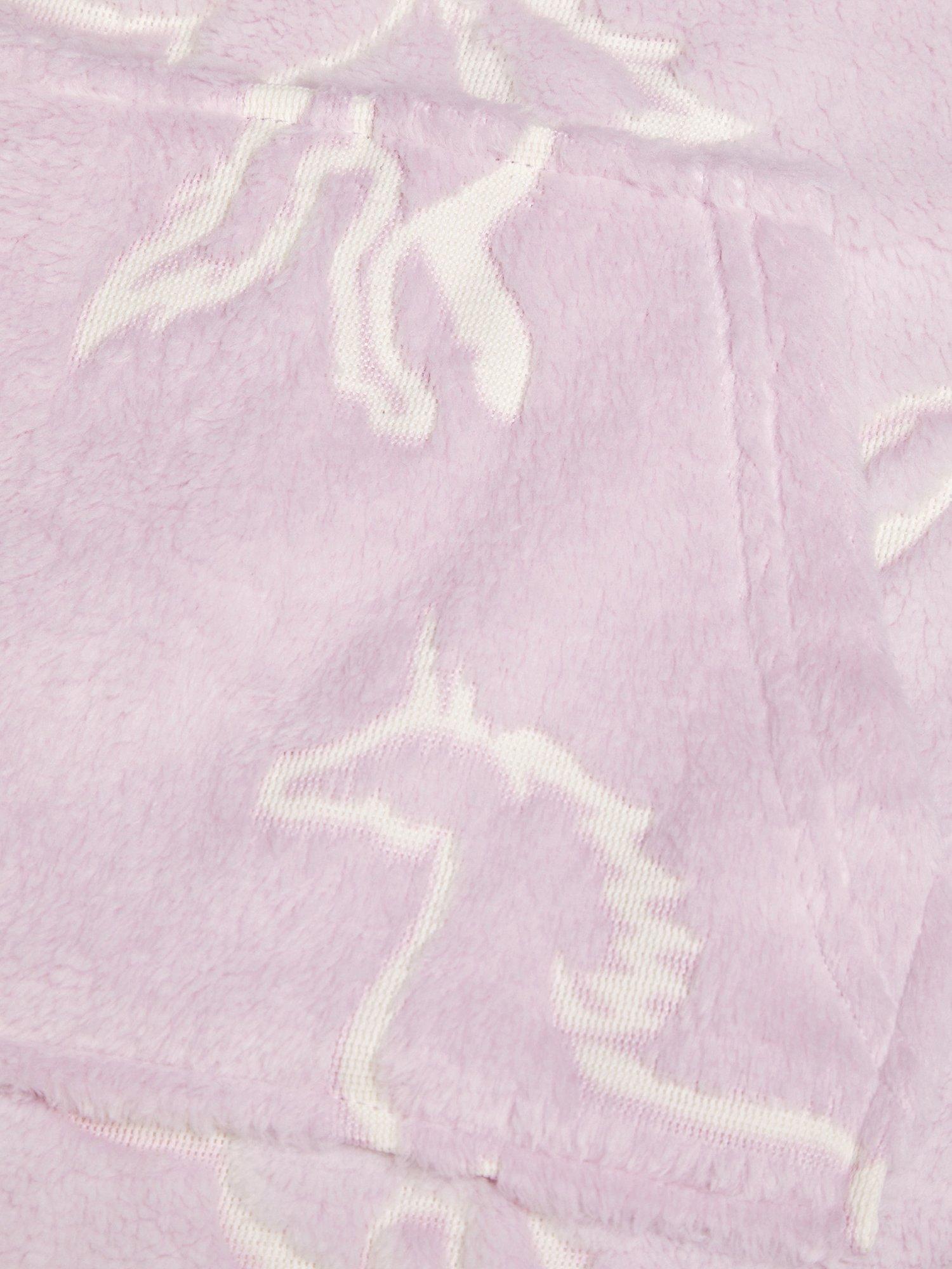 Product image 3 of 3, which shows Monsoon Kids' Fleece Unicorn Print Blanket Hoodie, Pink, 11-12 years