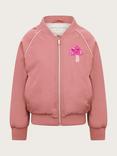 Monsoon Kids' Good Vibes Bomber Jacket, Pink