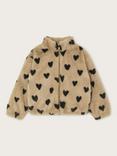 Monsoon Kids' Fluffy Heart Print Shacket