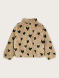 Monsoon Kids' Fluffy Heart Print Shacket