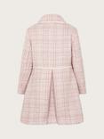 Monsoon Kids' Tweed Collar Coat, Pink