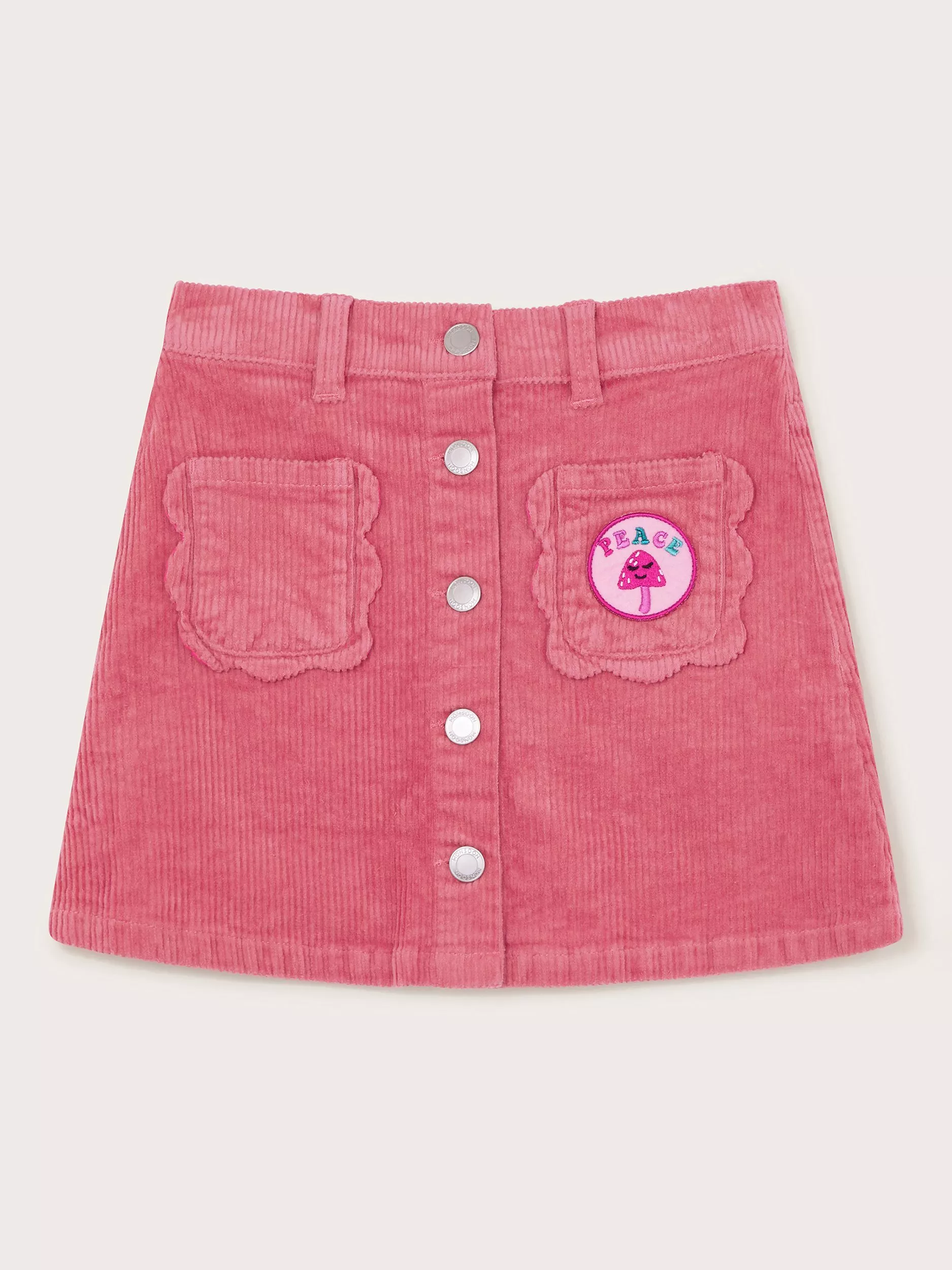 Monsoon Kids Peace Cotton Corduroy Skirt Pink