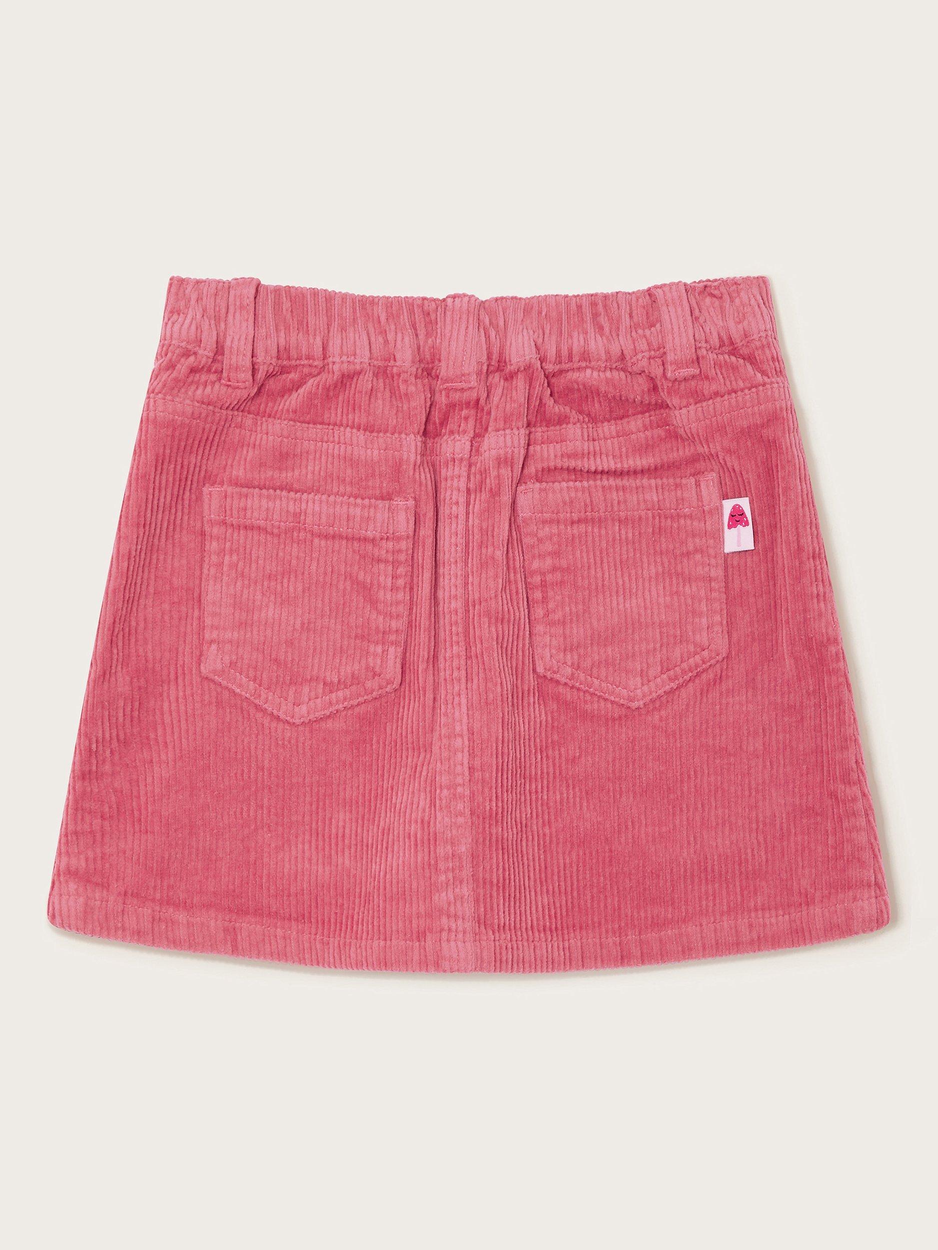 Monsoon Kids Peace Cotton Corduroy Skirt Pink