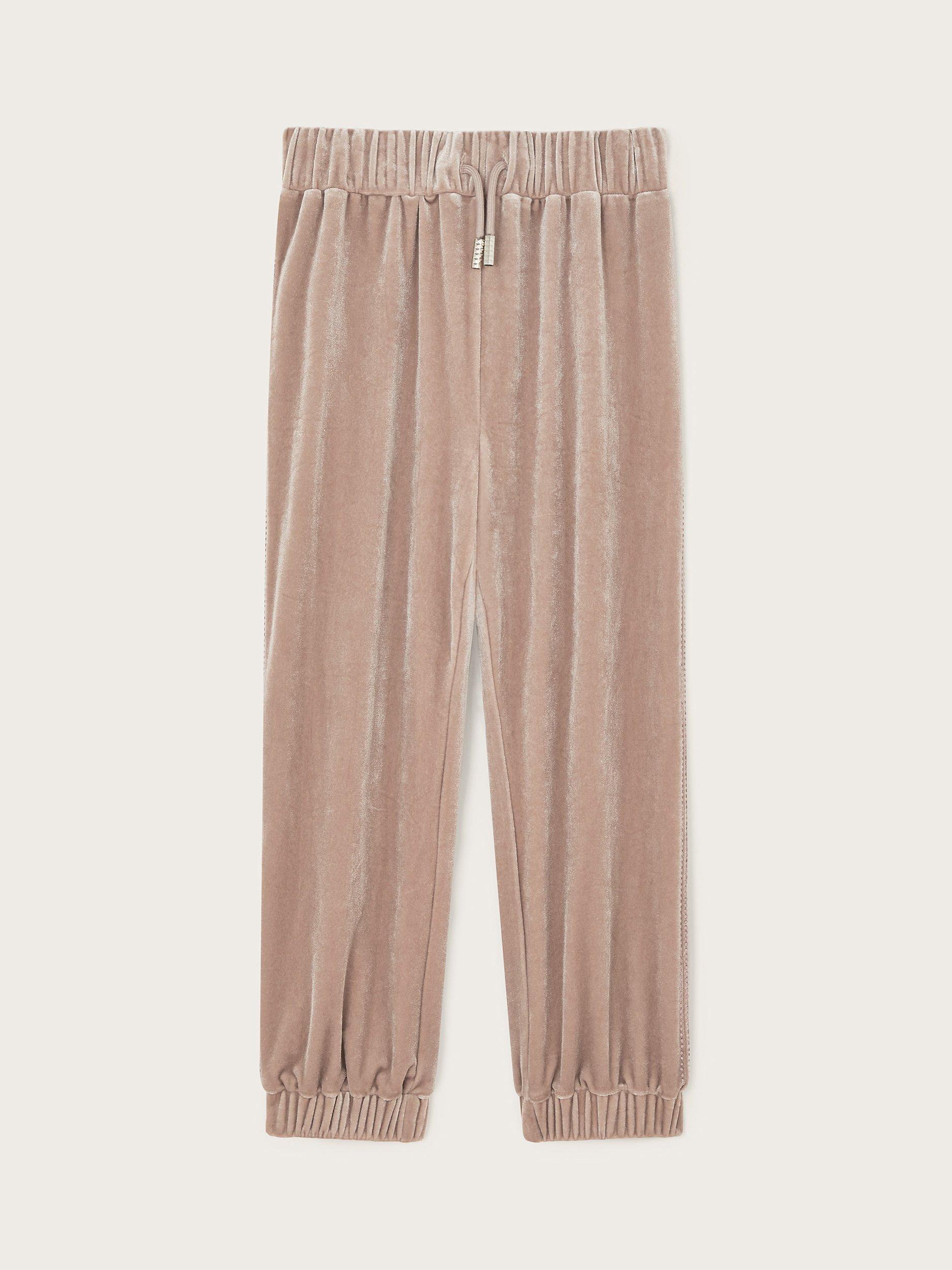 Monsoon Kids' Sparkle Velour Trousers, Lilac