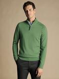 Charles Tyrwhitt Knit Polo Top, Light Green