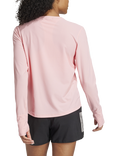 adidas Own The Run Long Sleeve Running T-Shirt, Semi Pink Spark