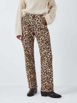 AND/OR Straight Leg Leopard Print Jeans, Leopard Print, Leopard Print