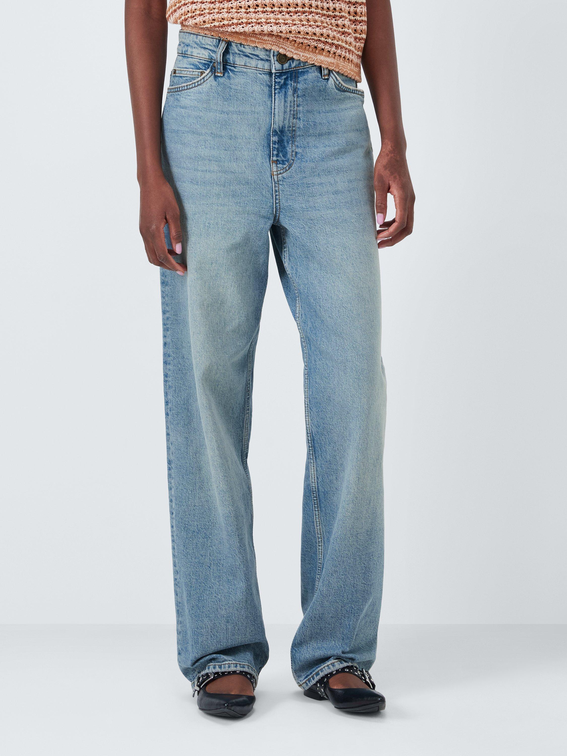 Product image 1 of 7, which shows AND/OR Sante Fe Wide Leg Jeans, Pale Vintage Blue, 36