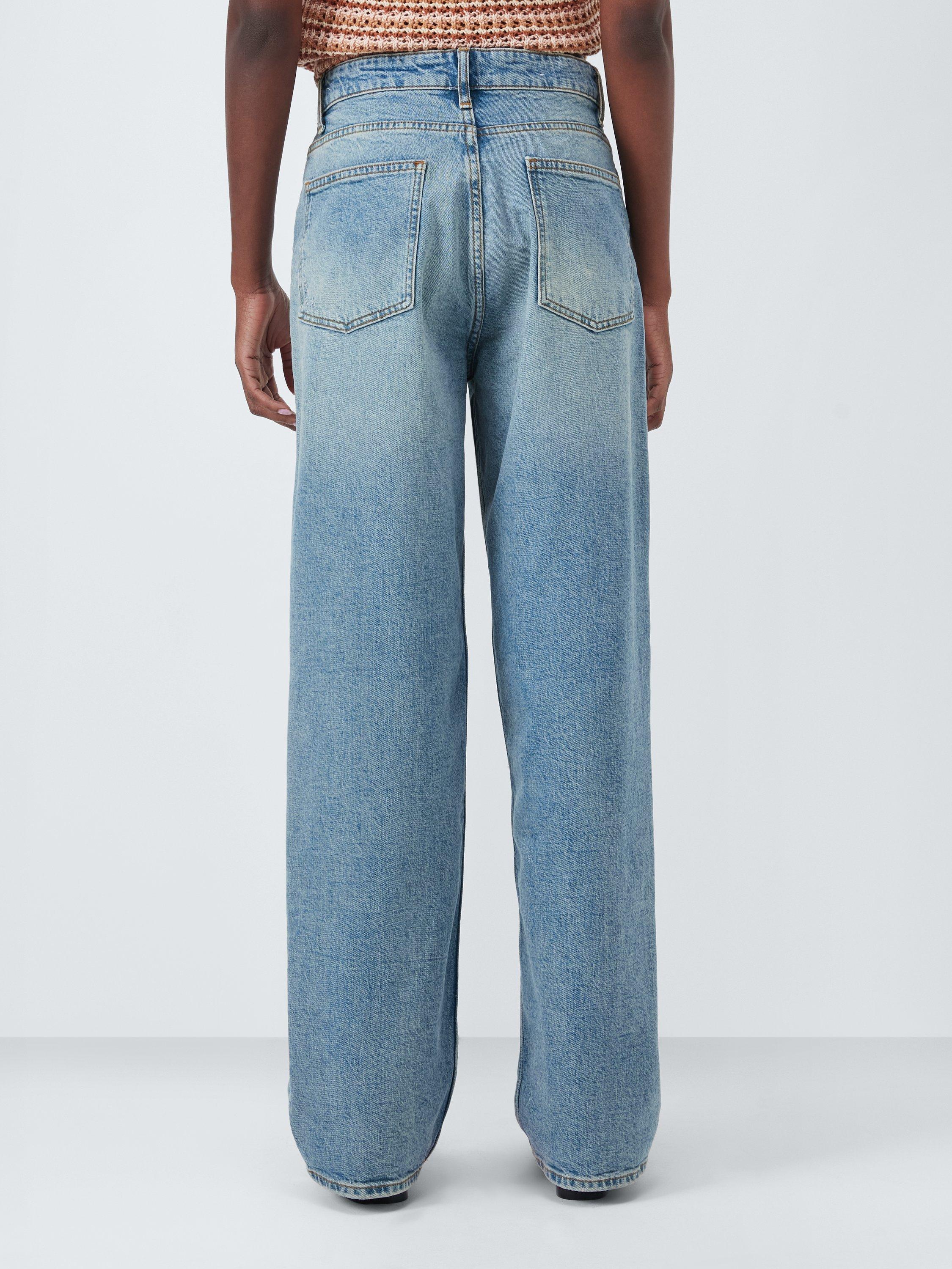 Product image 2 of 7, which shows AND/OR Sante Fe Wide Leg Jeans, Pale Vintage Blue, 36