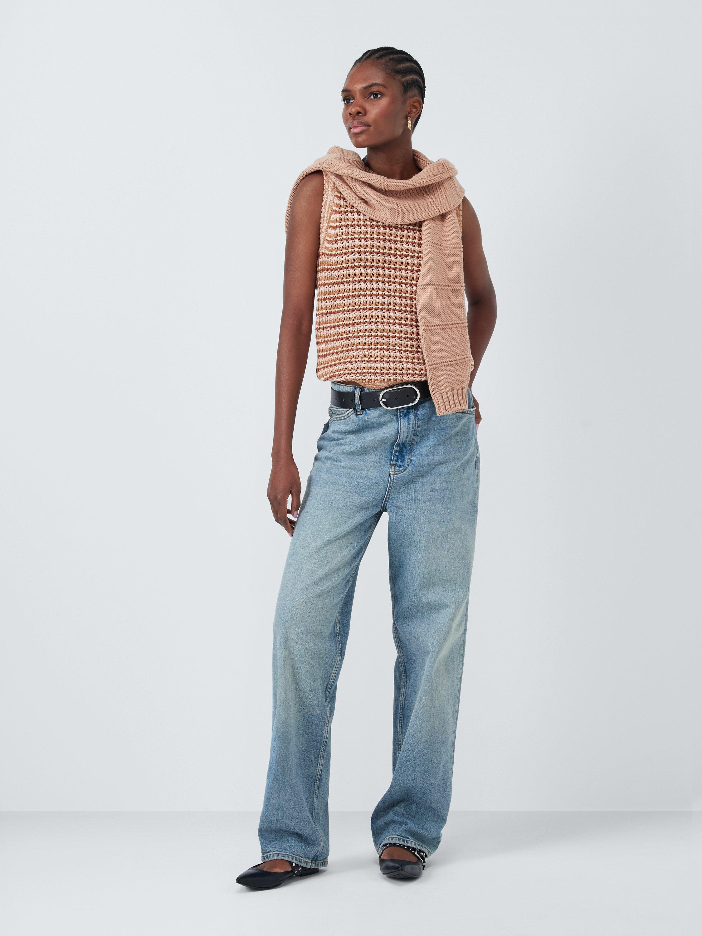 Product image 3 of 7, which shows AND/OR Sante Fe Wide Leg Jeans, Pale Vintage Blue, 36