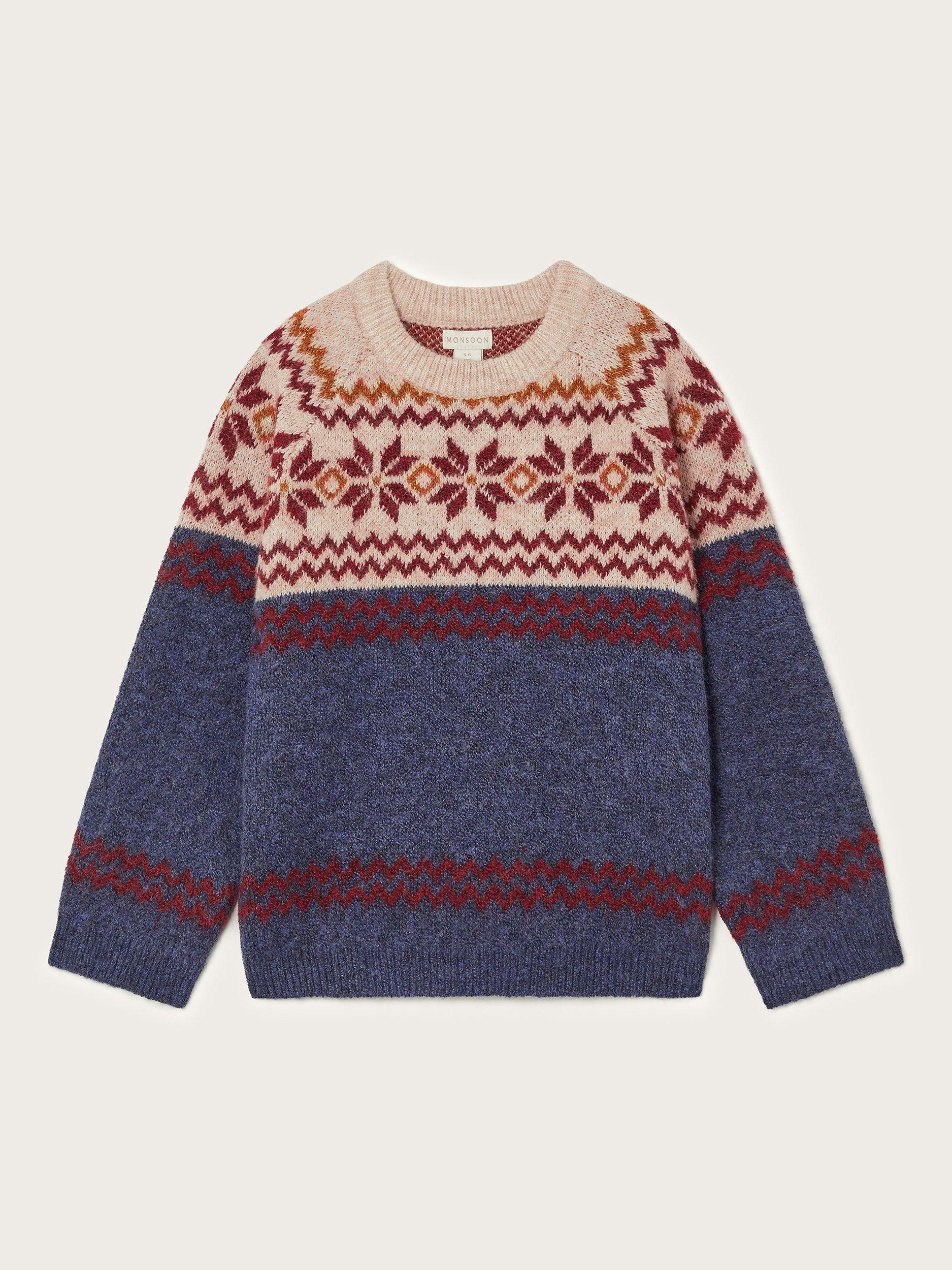 Monsoon Kids' Crew Neck Jumper, Blue