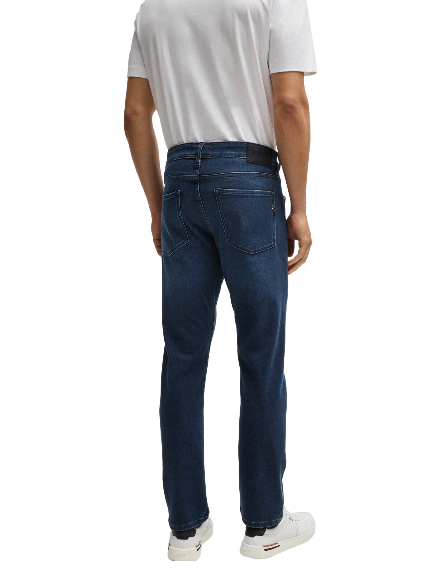 Product image 2 of 6, which shows BOSS Performance Slim-Fit Jeans, Navy, 29L