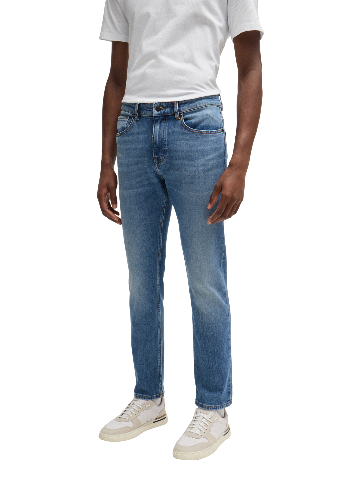 Product image 1 of 6, which shows BOSS Slim-Fit Jeans, Turquoise/Aqua, 30L