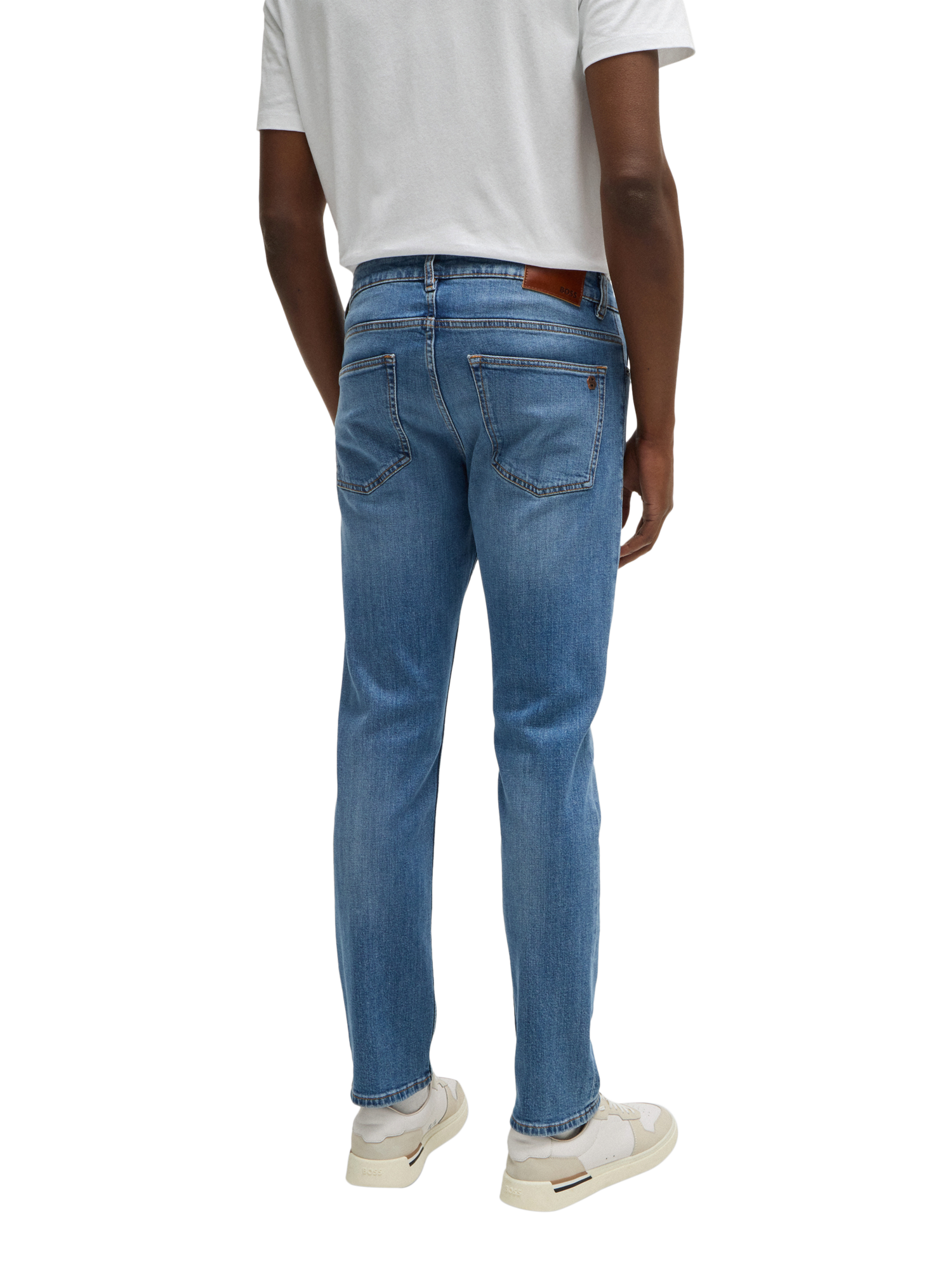 Product image 2 of 6, which shows BOSS Slim-Fit Jeans, Turquoise/Aqua, 30L