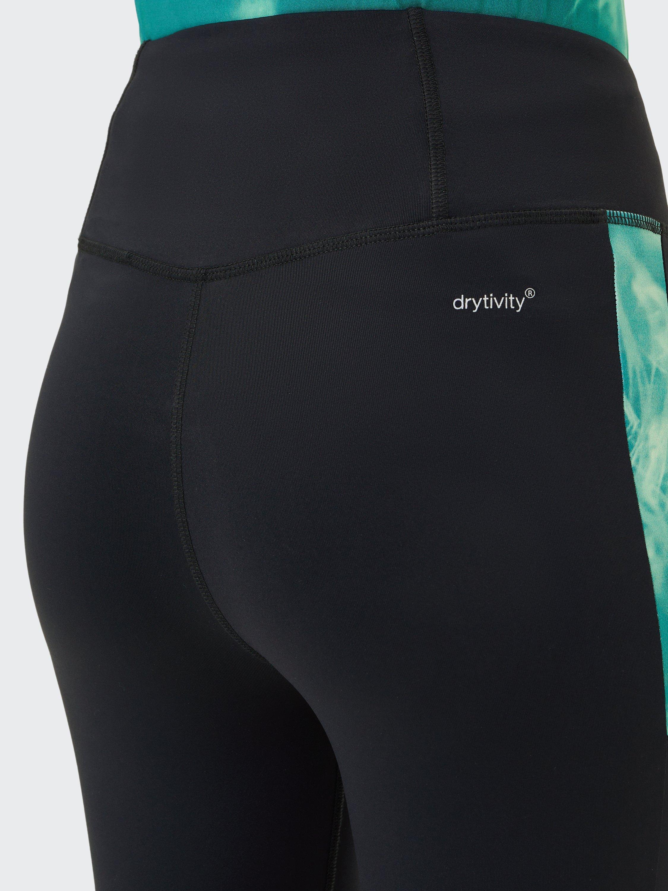 Product image 7 of 7, which shows Venice Beach Mable 7/8 Length Women's Leggings, Black/Green, XS