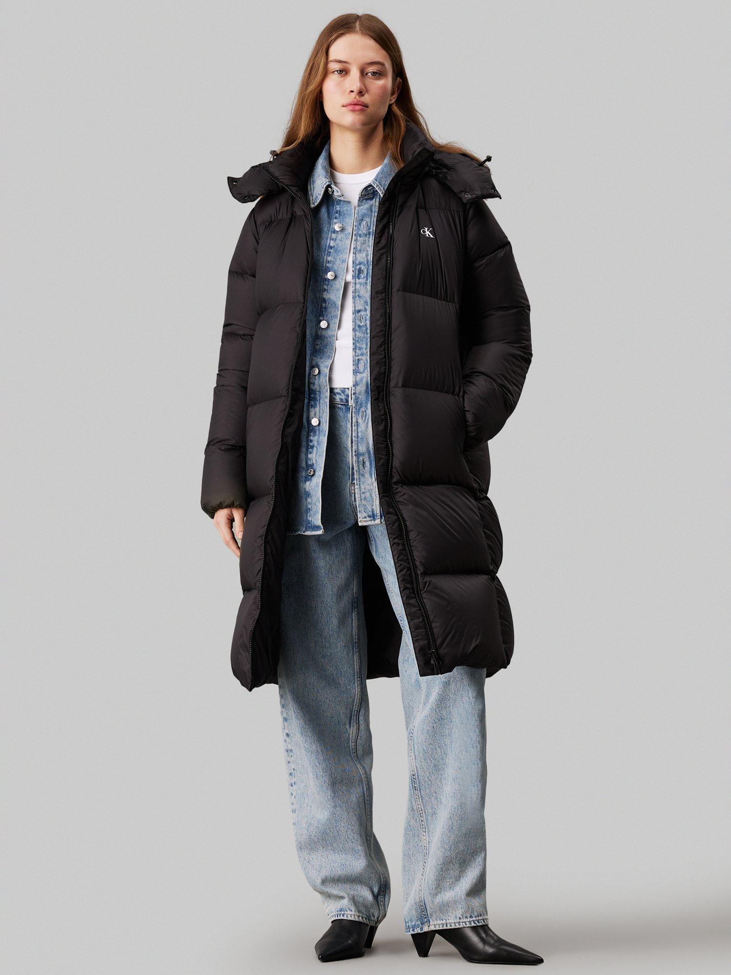 Calvin Klein Jeans Down Long Puffer Coat Black