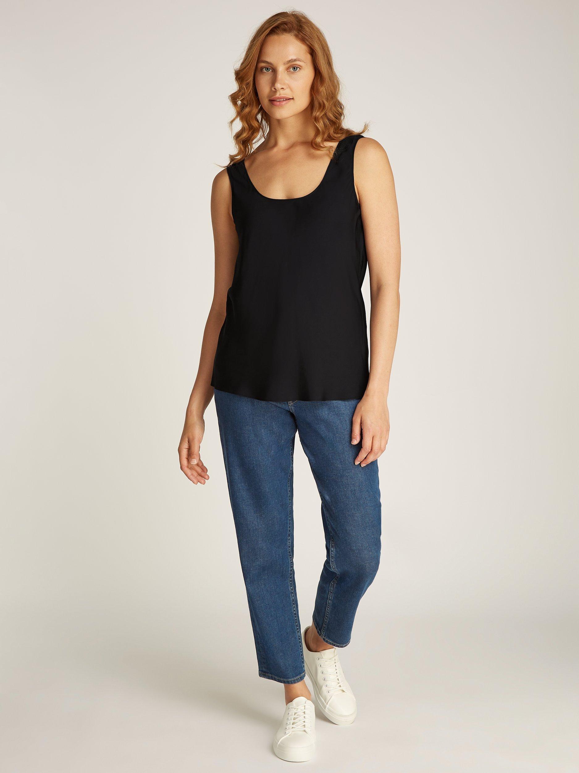 Calvin Klein Jeans Sleeveless Vest Top Black