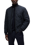 BOSS Quilted Bomber Jacket, Dark Blue