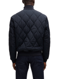 BOSS Quilted Bomber Jacket, Dark Blue