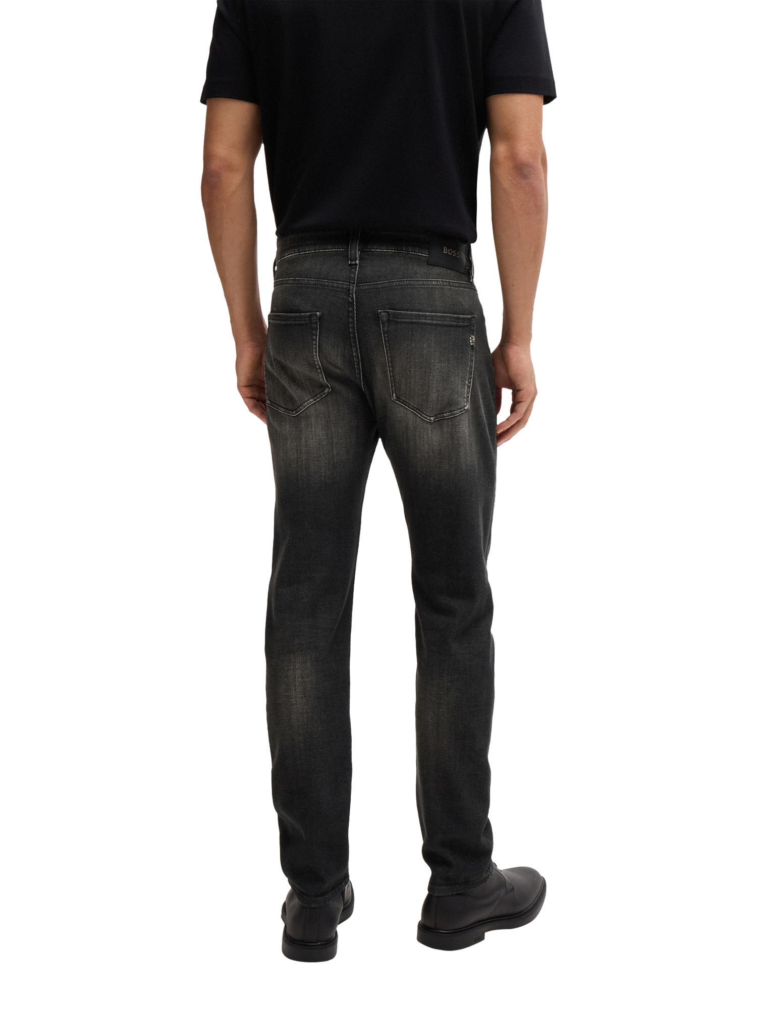 Product image 2 of 6, which shows BOSS HERITAGE Slim-Fit Jeans, Charcoal, 29L