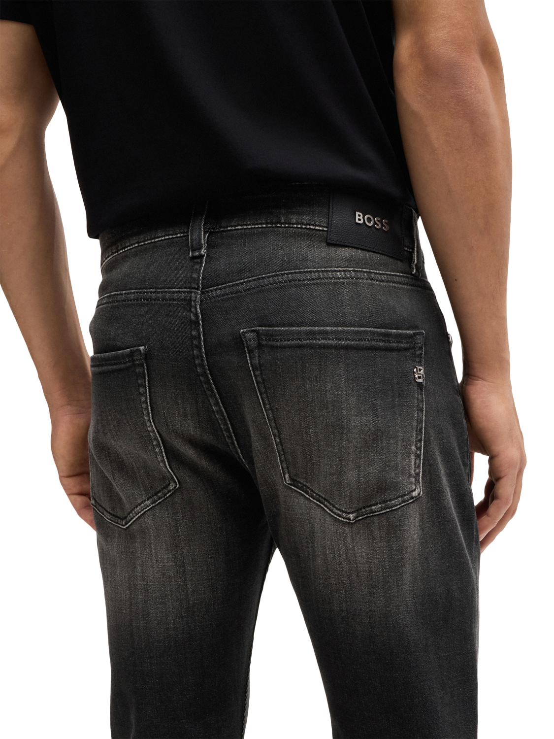 Product image 5 of 6, which shows BOSS HERITAGE Slim-Fit Jeans, Charcoal, 29L