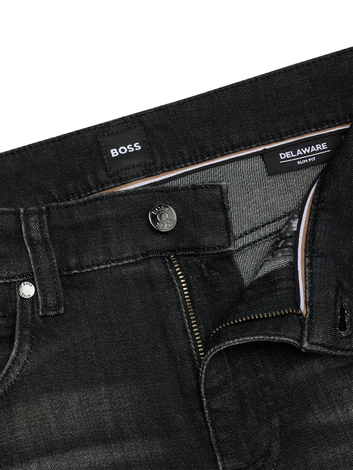 Product image 6 of 6, which shows BOSS HERITAGE Slim-Fit Jeans, Charcoal, 29L