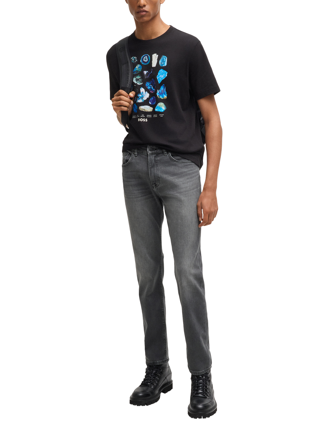 Product image 3 of 6, which shows BOSS Slim Fit Jeans, Grey, 38S