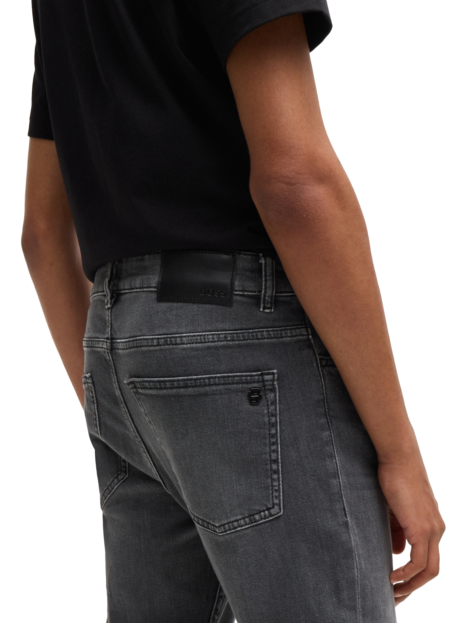 Product image 5 of 6, which shows BOSS Slim Fit Jeans, Grey, 38S