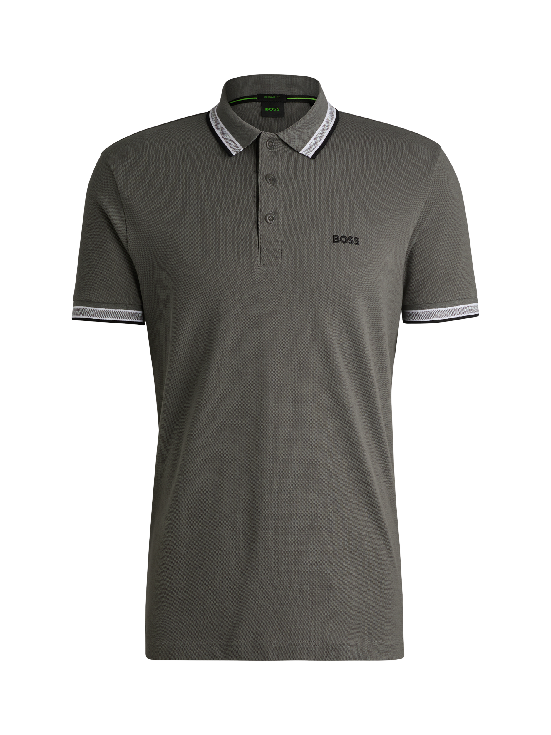 BOSS Essential Short Sleeve Polo Shirt Light Pastel Grey