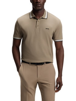 BOSS Essential Short Sleeve Polo Shirt, Light/Pastel Green, Light/Pastel Green