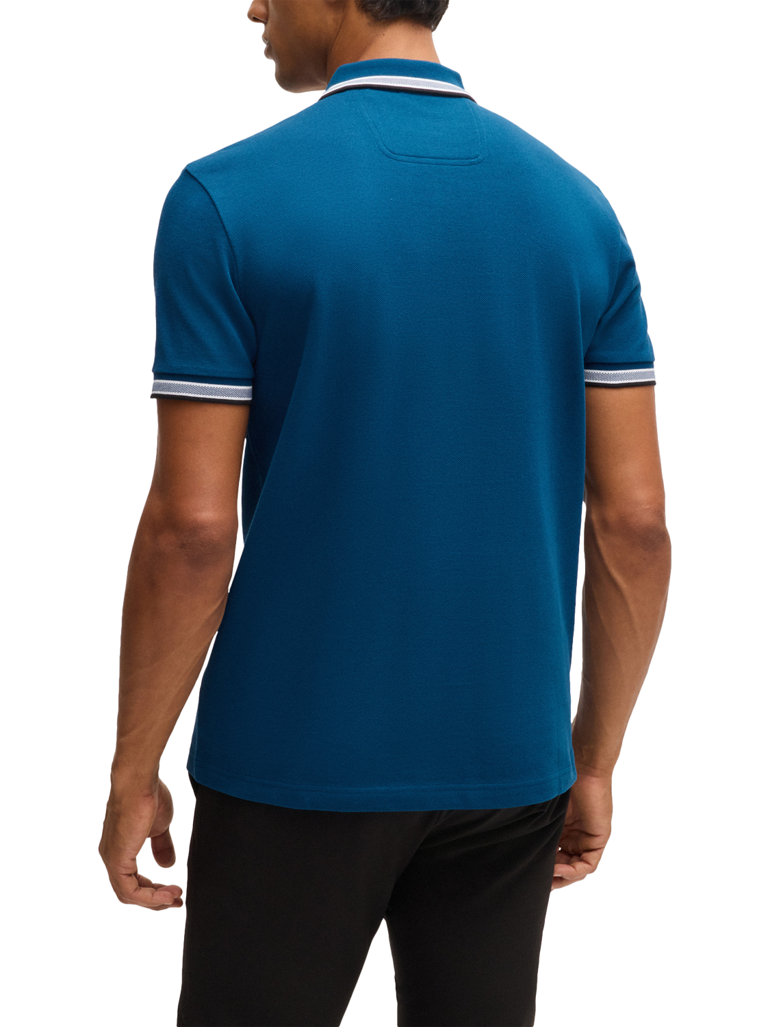 Product image 2 of 5, which shows BOSS Essential Short Sleeve Polo Shirt, Open Blue, 4XL