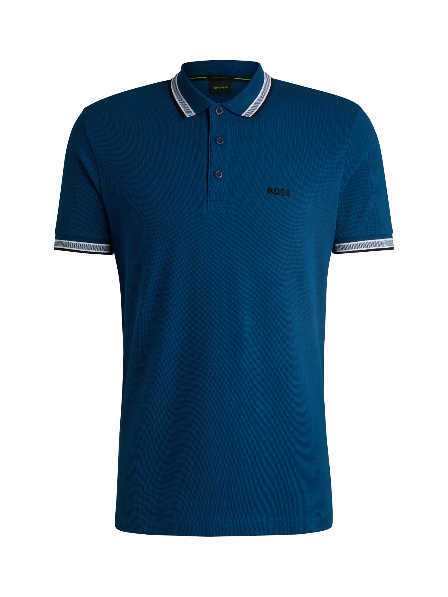 Product image 4 of 5, which shows BOSS Essential Short Sleeve Polo Shirt, Open Blue, 4XL