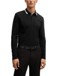 BOSS Cotton Regular Fit Long Sleeve Polo Shirt