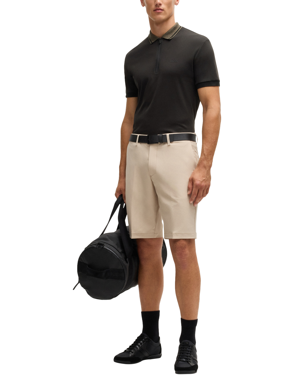 Product image 3 of 5, which shows HUGO BOSS BOSS Short Sleeve Polo Shirt, Black, M