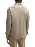 BOSS Cotton Regular Fit Logo Shirt, Beige