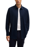 BOSS Long Sleeve Casual Cotton Shirt, Dark Blue