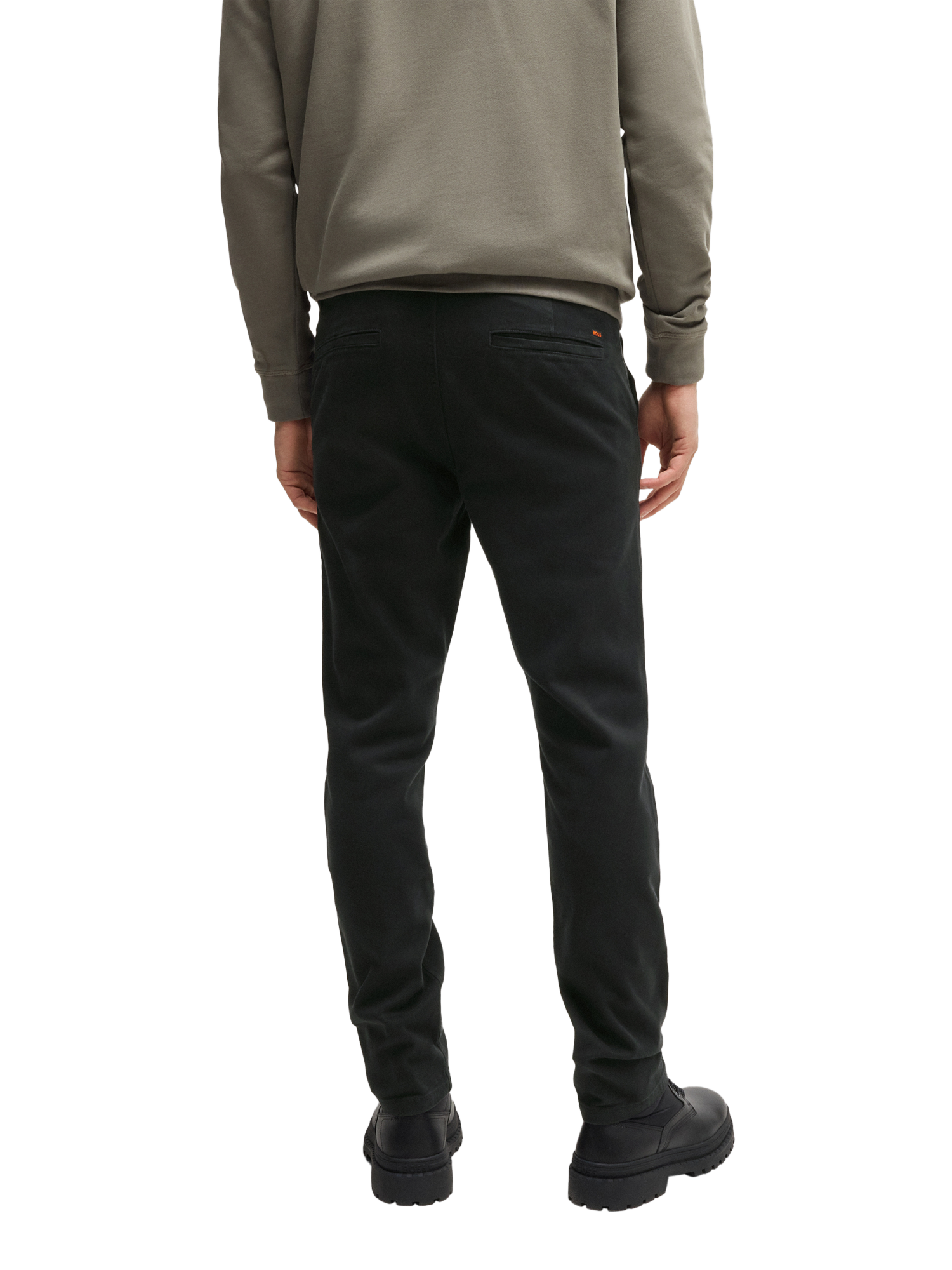 Product image 2 of 6, which shows BOSS Cavalry Twill Slim Fit Chinos, Black, 29R