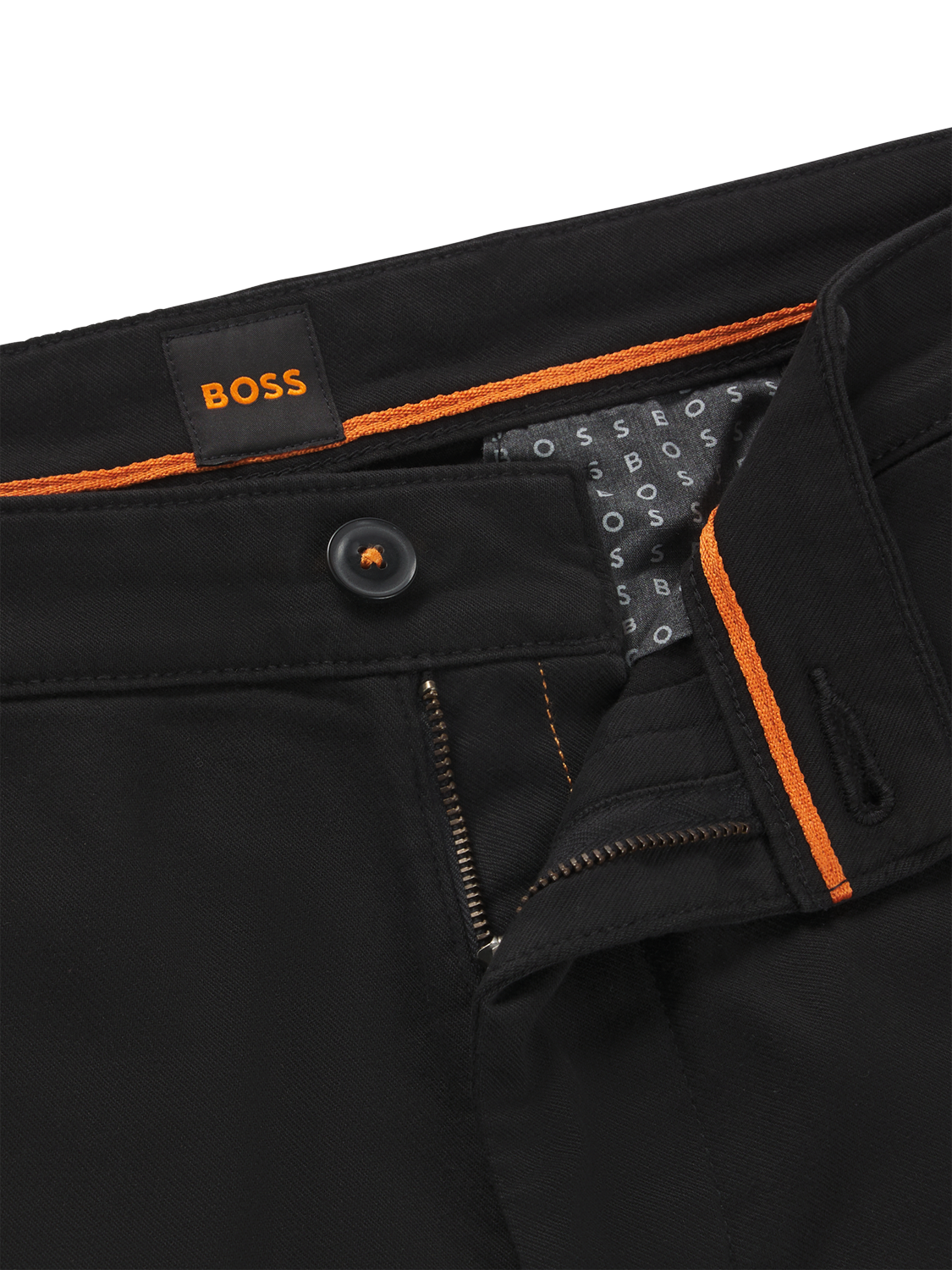 Product image 6 of 6, which shows BOSS Cavalry Twill Slim Fit Chinos, Black, 29R