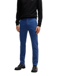 BOSS Satin Stretch Slim Fit Chinos, Open Blue