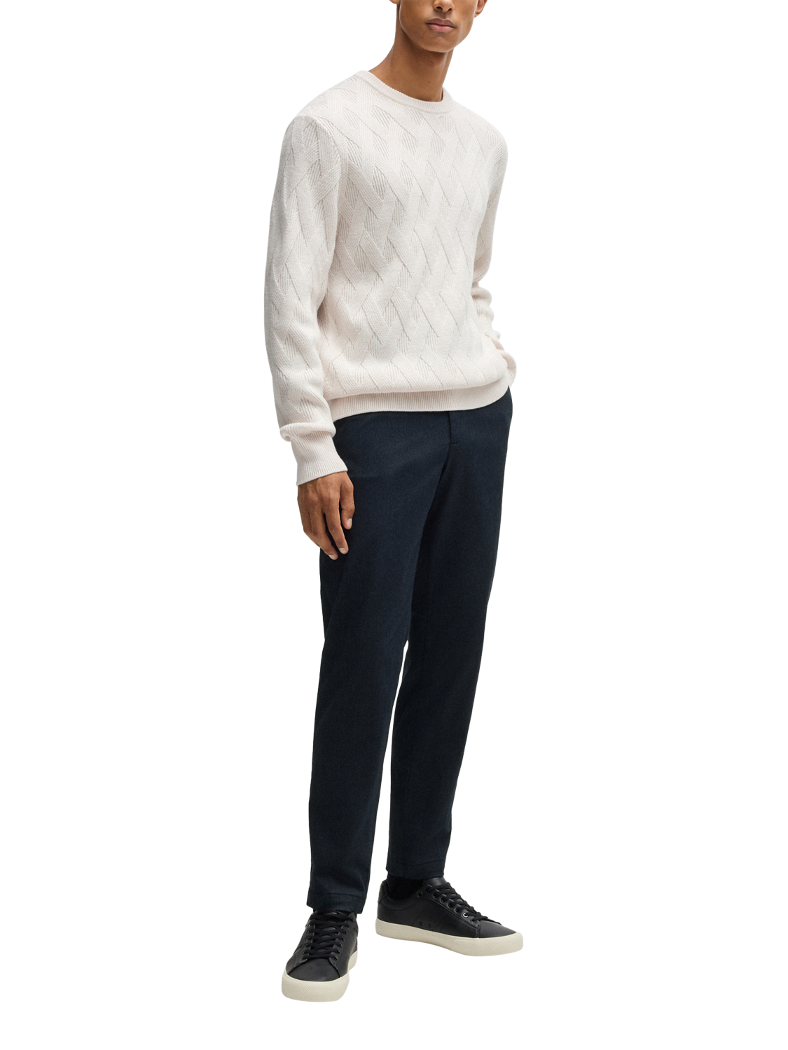 Product image 3 of 6, which shows HUGO BOSS BOSS Regular-Fit Chinos, Dark Blue, 42R