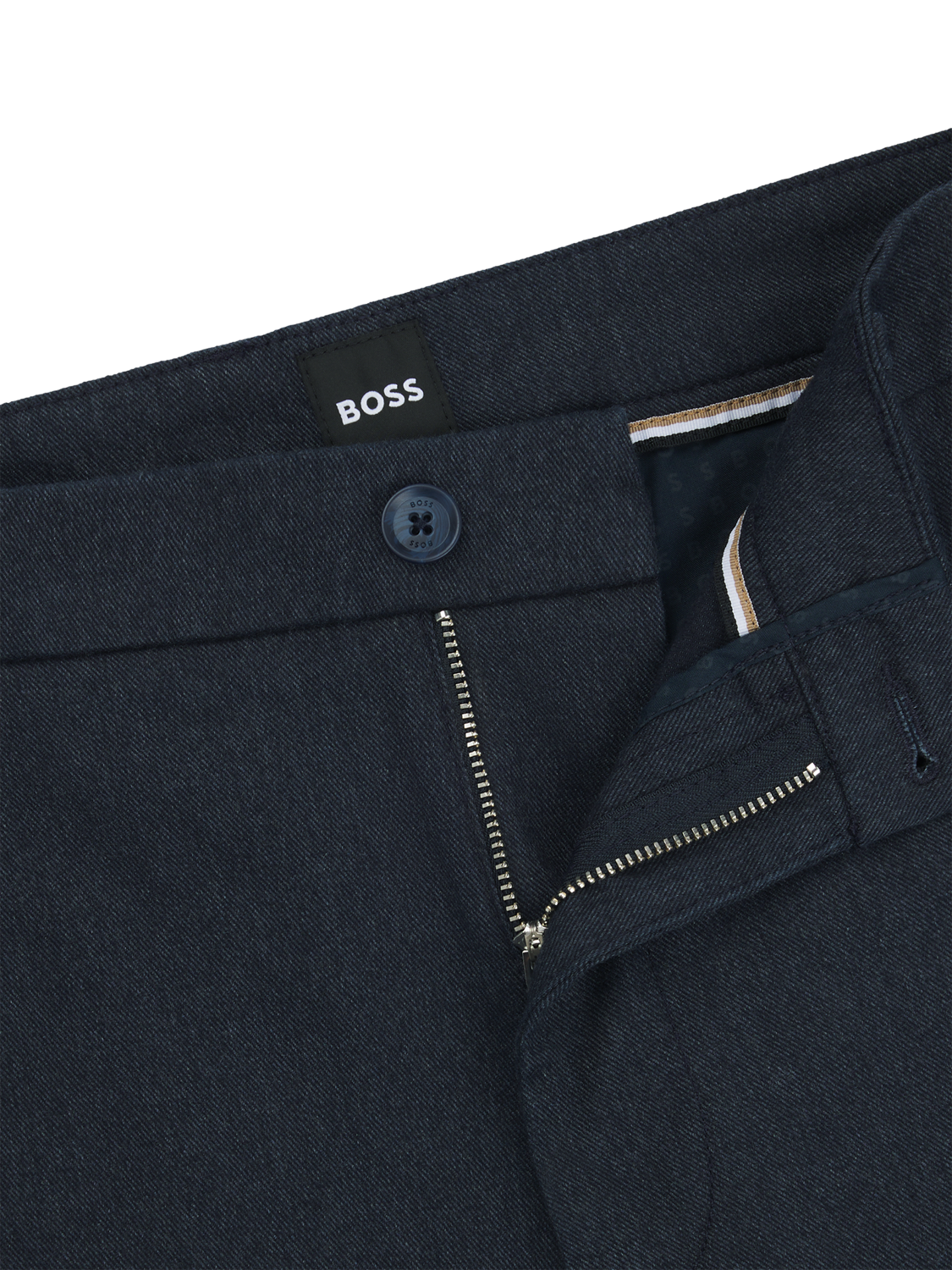 Product image 6 of 6, which shows HUGO BOSS BOSS Regular-Fit Chinos, Dark Blue, 42R